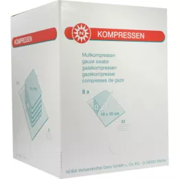 MULLKOMPRESSEN 10x10 cm estéril 32 dobras, 8X5 peças