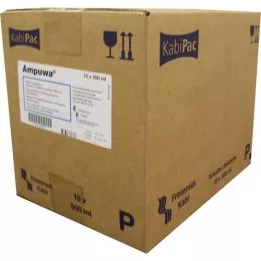 AMPUWA Frasco plástico para solução injetável/perfusão, 10X500 ml