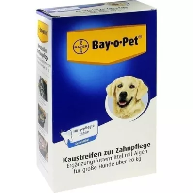 BAY O PET Tiras de mastigação dentária para cães grandes, 140 g BAY O PET Tiras de mastigação dentária para cães grandes, 140 g