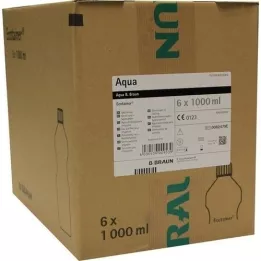 AQUA Frasco plástico de solução de lavagem B.Braun, 6X1000 ml