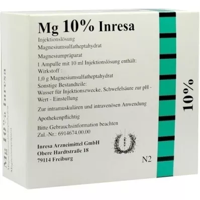 MG Solução injetável de Inresa a 10%, 10X10 ml MG Solução injetável de Inresa a 10%, 10X10 ml