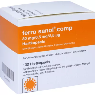 FERRO SANOL comp.Hartkaps.m.msr.überz.Pellets, 100 unid