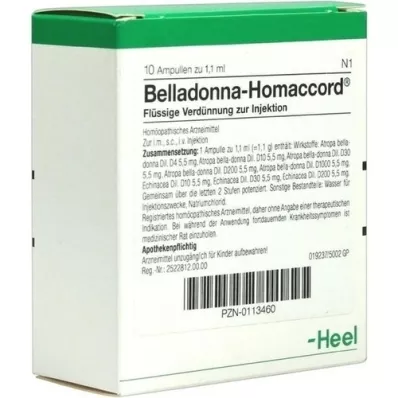 BELLADONNA HOMACCORD Ampolas, 10 unidades BELLADONNA HOMACCORD Ampolas, 10 unidades