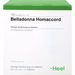 BELLADONNA HOMACCORD Ampolas, 100 unidades