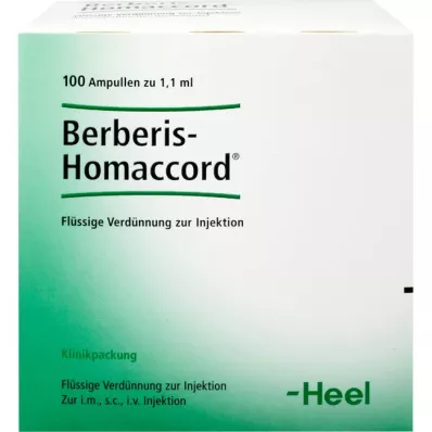BERBERIS HOMACCORD Ampolas, 100 unidades