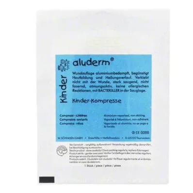 Compressa infantil Aluderm 4 x 6 cm, 1 peça Compressa infantil Aluderm 4 x 6 cm, 1 peça