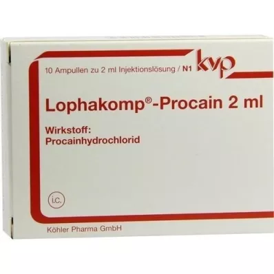 LOPHAKOMP Procaína 2 ml solução injetável, 10X2 ml LOPHAKOMP Procaína 2 ml solução injetável, 10X2 ml