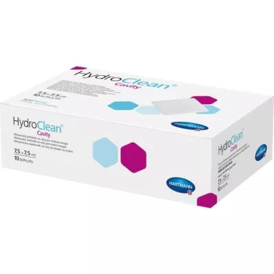 HYDROCLEAN compressas de cavidade 7,5x7,5 cm estéreis, 10 unid HYDROCLEAN compressas de cavidade 7,5x7,5 cm estéreis, 10 unid