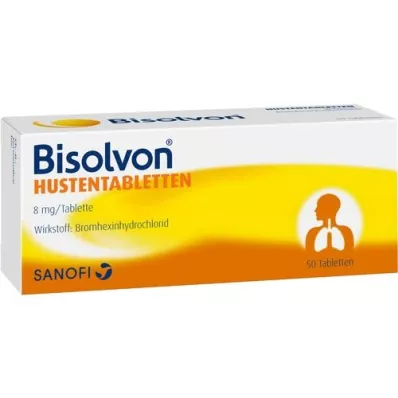 BISOLVON Comprimidos para tosse 8 mg, 50 unidades BISOLVON Comprimidos para tosse 8 mg, 50 unidades