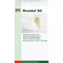 ROSIDAL SC Bandagem de compressão macia 15 cmx2,5 m, 1 peça