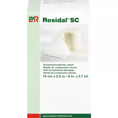 ROSIDAL SC Bandagem de compressão macia 15 cmx2,5 m, 1 peça