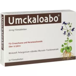 UMCKALOABO Comprimidos revestidos por película de 20 mg, 30 unidades