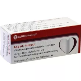 ASS AL Protect comprimidos de suco gástrico de 100 mg, 50 unidades
