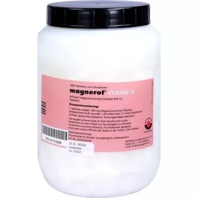 MAGNEROT CLASSIC Comprimidos N, 1000 unidades MAGNEROT CLASSIC Comprimidos N, 1000 unidades