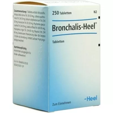 BRONCHALIS Pastilhas de calcanhar, 250 unidades