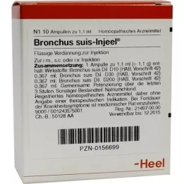 BRONCHUS ampolas suis Injeel, 10 unidades