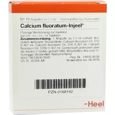 CALCIUM FLUORATUM INJEEL Ampolas, 10 unidades CALCIUM FLUORATUM INJEEL Ampolas, 10 unidades