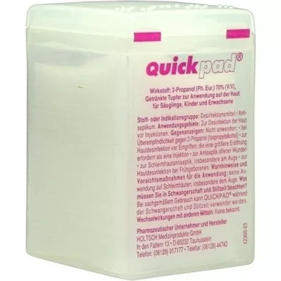 QUICKPAD Dispensador de algodão embebido em álcool, 150 unidades