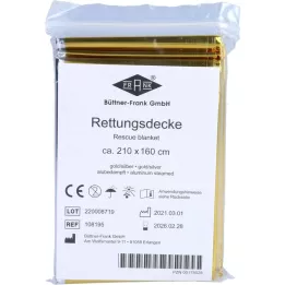 RETTUNGSDECKE KFZ 160x210 cm ouro/prata, 1 peça