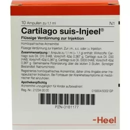 CARTILAGO ampolas suis Injeel, 10 unidades