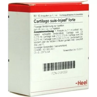 CARTILAGO ampolas suis Injeel forte, 10 unid