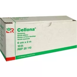 CELLONA Bandagens de gesso 6 cmx2 m, 10 peças
