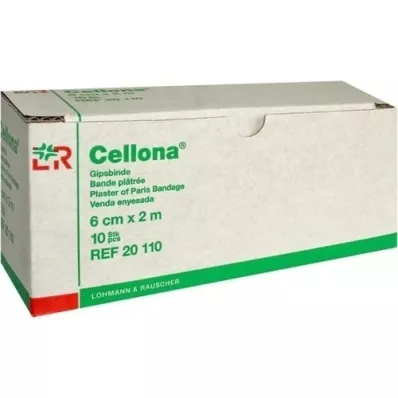 CELLONA Bandagens de gesso 6 cmx2 m, 10 peças CELLONA Bandagens de gesso 6 cmx2 m, 10 peças