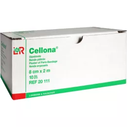 CELLONA Bandagens de gesso 8 cmx2 m, 10 peças