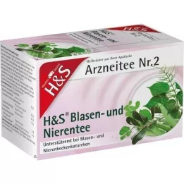 H&S Sacos filtrantes para chá de bexiga e rim, 20X2,0 g