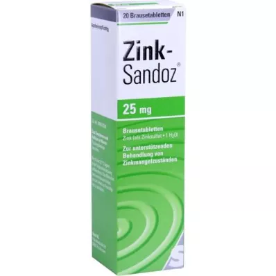 ZINK SANDOZ Comprimidos efervescentes, 20 unidades ZINK SANDOZ Comprimidos efervescentes, 20 unidades