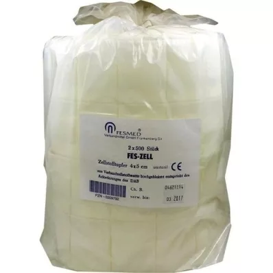 ZELLSTOFFTUPFER FES ZELL 4x5 cm altamente branqueado, 2X500 unid ZELLSTOFFTUPFER FES ZELL 4x5 cm altamente branqueado, 2X500 unid