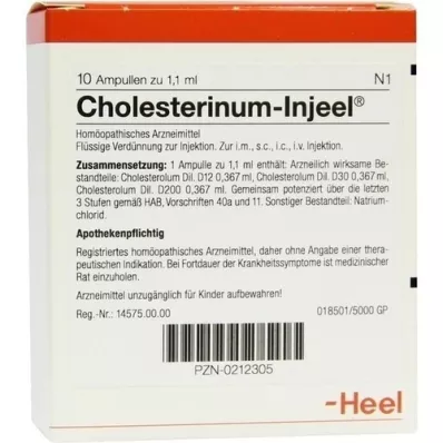 CHOLESTERINUM INJEEL Ampolas, 10 unidades CHOLESTERINUM INJEEL Ampolas, 10 unidades