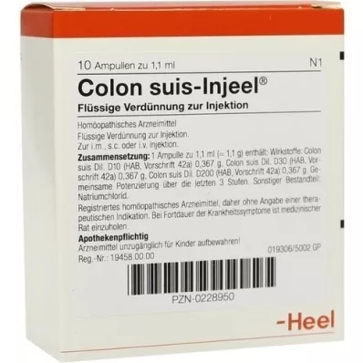 COLON SUIS Ampolas Injeel, 10 unidades