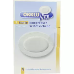 OKKLUFIX Compressas oculares autoadesivas estéreis, 5 peças