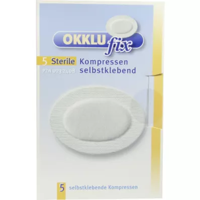 OKKLUFIX Compressas oculares autoadesivas estéreis, 5 peças