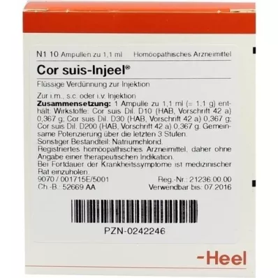 COR SUIS Ampolas Injeel, 10 unidades COR SUIS Ampolas Injeel, 10 unidades