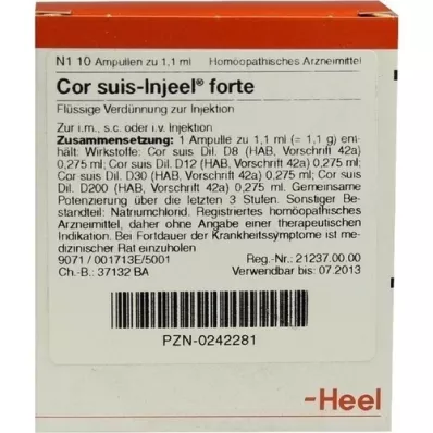 COR SUIS Ampolas Injeel forte, 10 unid COR SUIS Ampolas Injeel forte, 10 unid