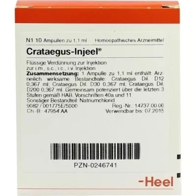 CRATAEGUS INJEEL Ampolas, 10 unidades