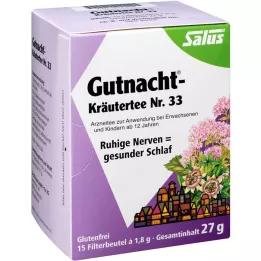 GUTNACHT Sacos de filtro de chá de ervas No.33 Salus, 15 unidades