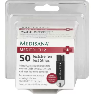 MEDISANA Tiras de teste Meditouch 2, 2x25 unidades MEDISANA Tiras de teste Meditouch 2, 2x25 unidades
