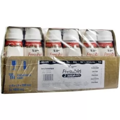 FRESUBIN 2 kcal Fibra DRINK Garrafa de Chocolate, 24X200 ml FRESUBIN 2 kcal Fibra DRINK Garrafa de Chocolate, 24X200 ml