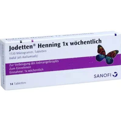 JODETTEN Henning 1x comprimidos semanais, 14 unidades JODETTEN Henning 1x comprimidos semanais, 14 unidades