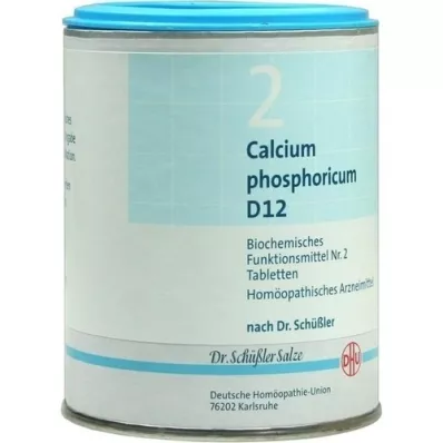 BIOCHEMIE DHU 2 comprimidos de cálcio fosfórico D 12, 1000 peças BIOCHEMIE DHU 2 comprimidos de cálcio fosfórico D 12, 1000 peças