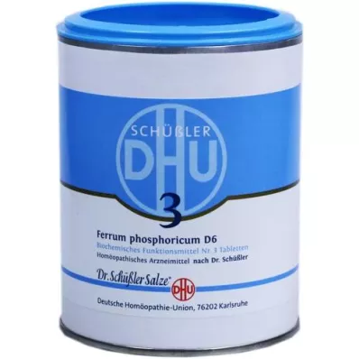 BIOCHEMIE DHU 3 comprimidos de Ferrum fosforicum D 6, 1000 unidades