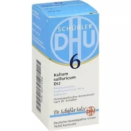 BIOCHEMIE DHU 6 comprimidos de sulfuricum de potássio D 12, 80 unidades