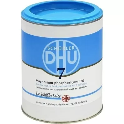 BIOCHEMIE DHU 7 comprimidos de magnésio fosfórico D 12, 1000 unidades BIOCHEMIE DHU 7 comprimidos de magnésio fosfórico D 12, 1000 unidades