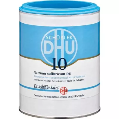BIOCHEMIE DHU 10 comprimidos de Natrum sulfuricum D 6, 1000 unidades