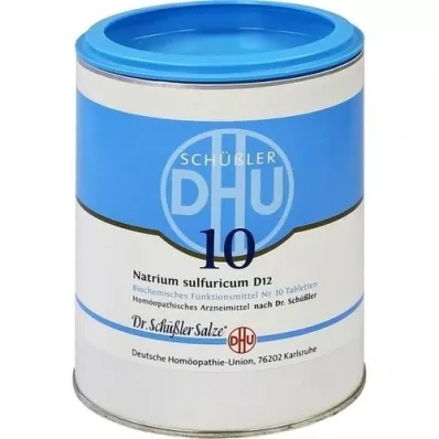 BIOCHEMIE DHU 10 comprimidos de Natrum sulfuricum D 12, 1000 unidades