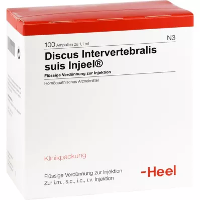 DISCUS INTERVERTEBRALIS ampolas suis Injeel, 100 unidades DISCUS INTERVERTEBRALIS ampolas suis Injeel, 100 unidades