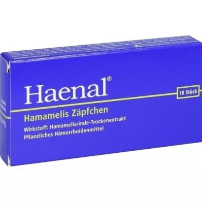 HAENAL Supositórios Hamamelis, 10 unidades HAENAL Supositórios Hamamelis, 10 unidades